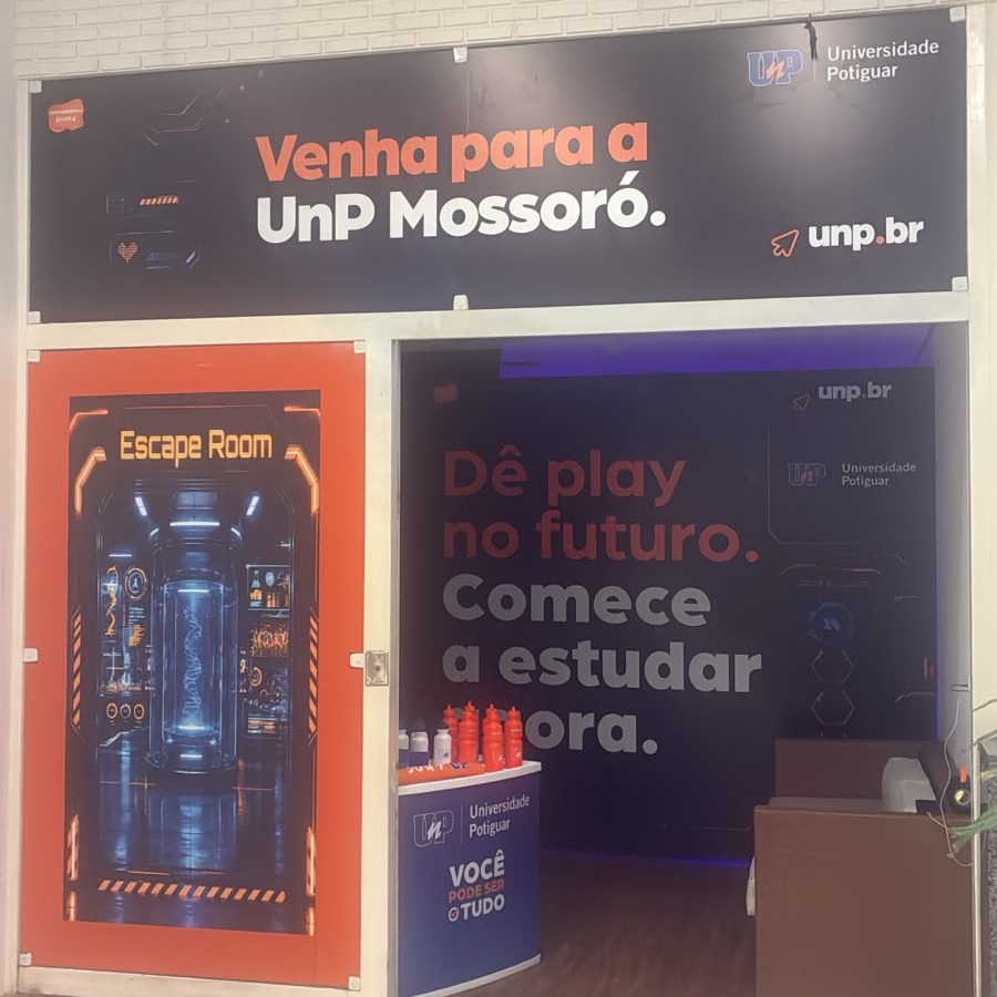 Fachada do Escape Room da Escaping Natal UnP em Mossoró